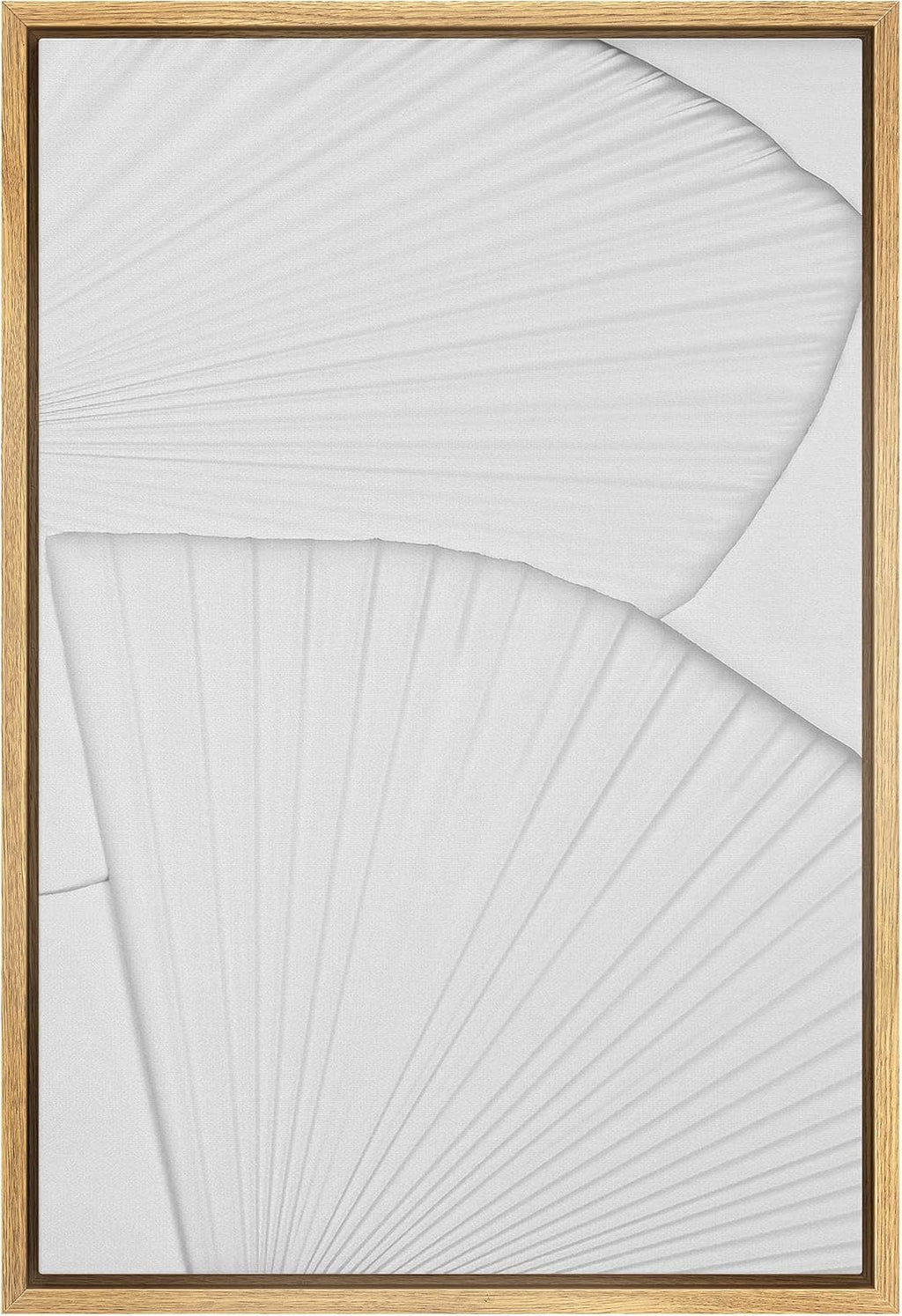 Framed Canvas Print Wall Art Textured White Blocks Abstract Shapes 16x24 D7564