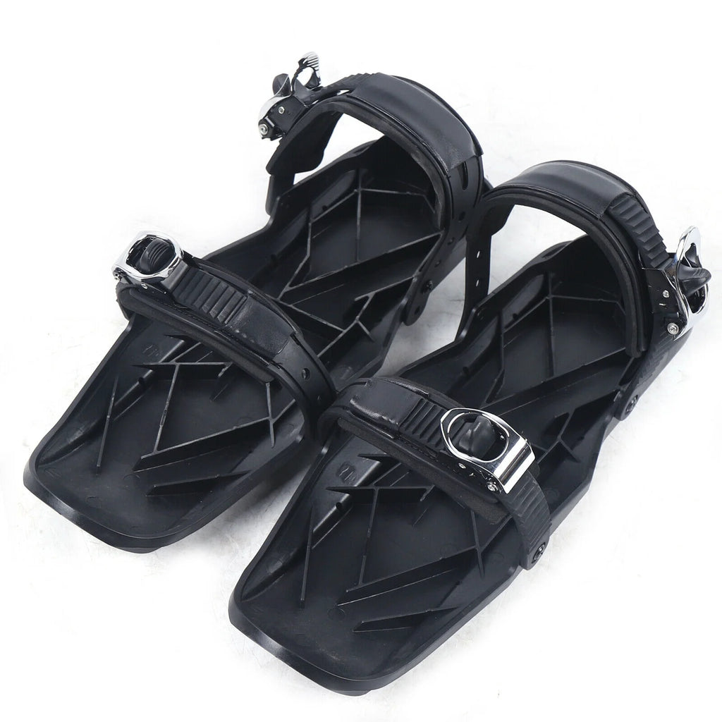Black Mini Ski Boots Adjustable Bindings C906409