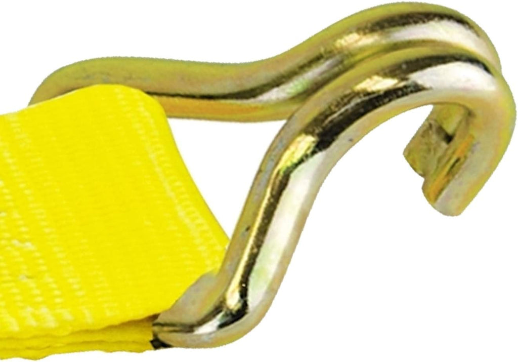 2 Inch x 30 Foot 4 Pack Yellow Winch Strap with Wire Hook M4735