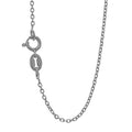 14k Solid White Gold Cable Chain Necklace, 13 Inches B591