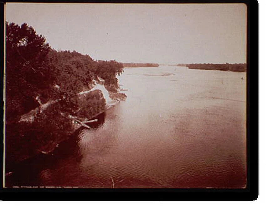 Framed Print, Wisconsin River near Merrimac, Wis., 17-7/8" x 21-7/8" L1378