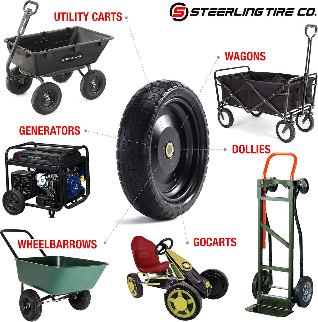 13 inch Flat Free Wheelbarrow Tires S6320