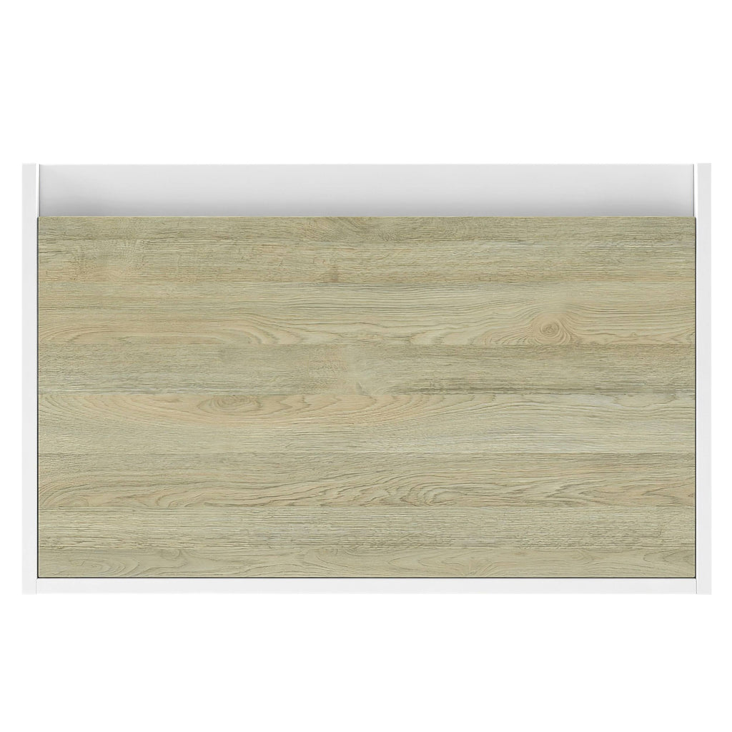 Toasted Oak Bathroom Vanity Cabinet with Ceramic Sink W2372