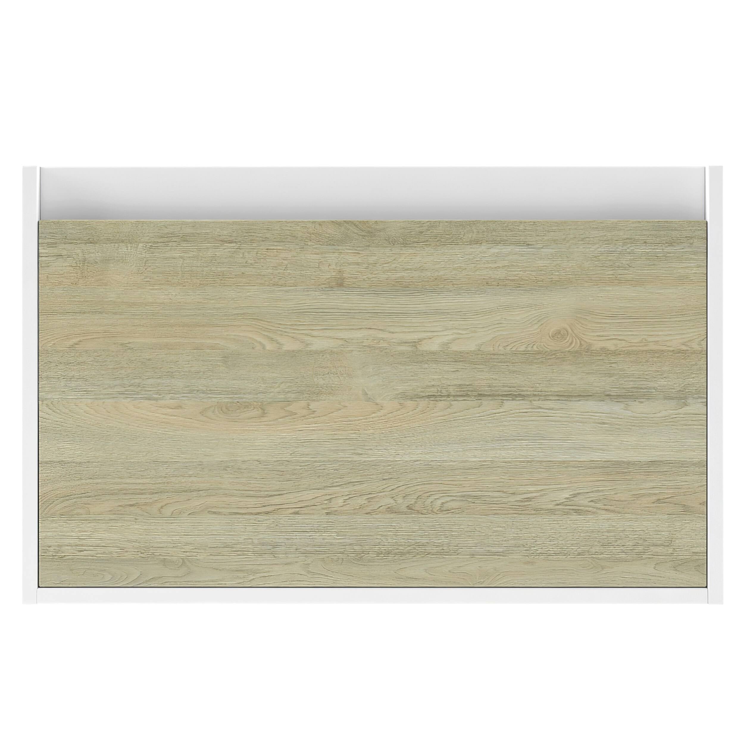 Toasted Oak Bathroom Vanity Cabinet with Ceramic Sink W2372