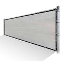 Grey Privacy Fence Screen HDPE Mesh Windscreen with Reinforced Grommets I448