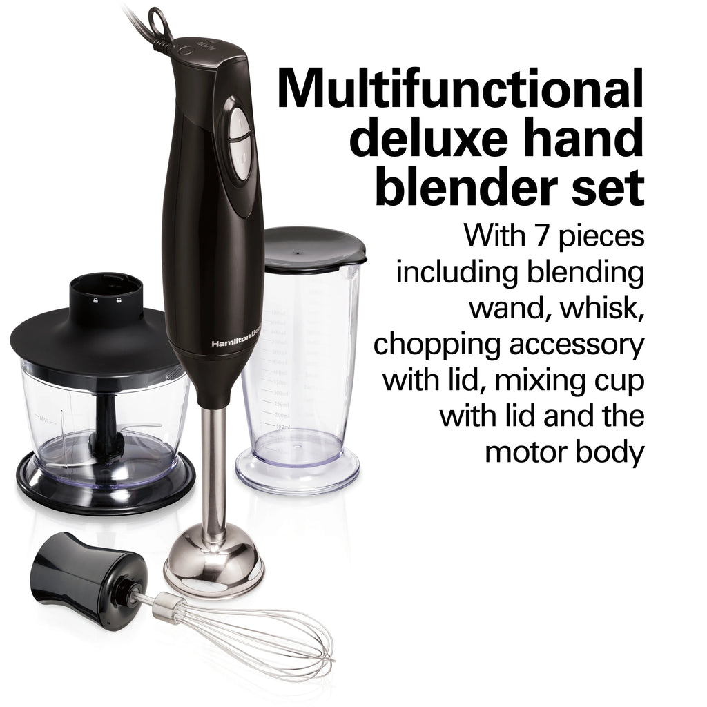 7 Piece Hand Blender Set, Black T483