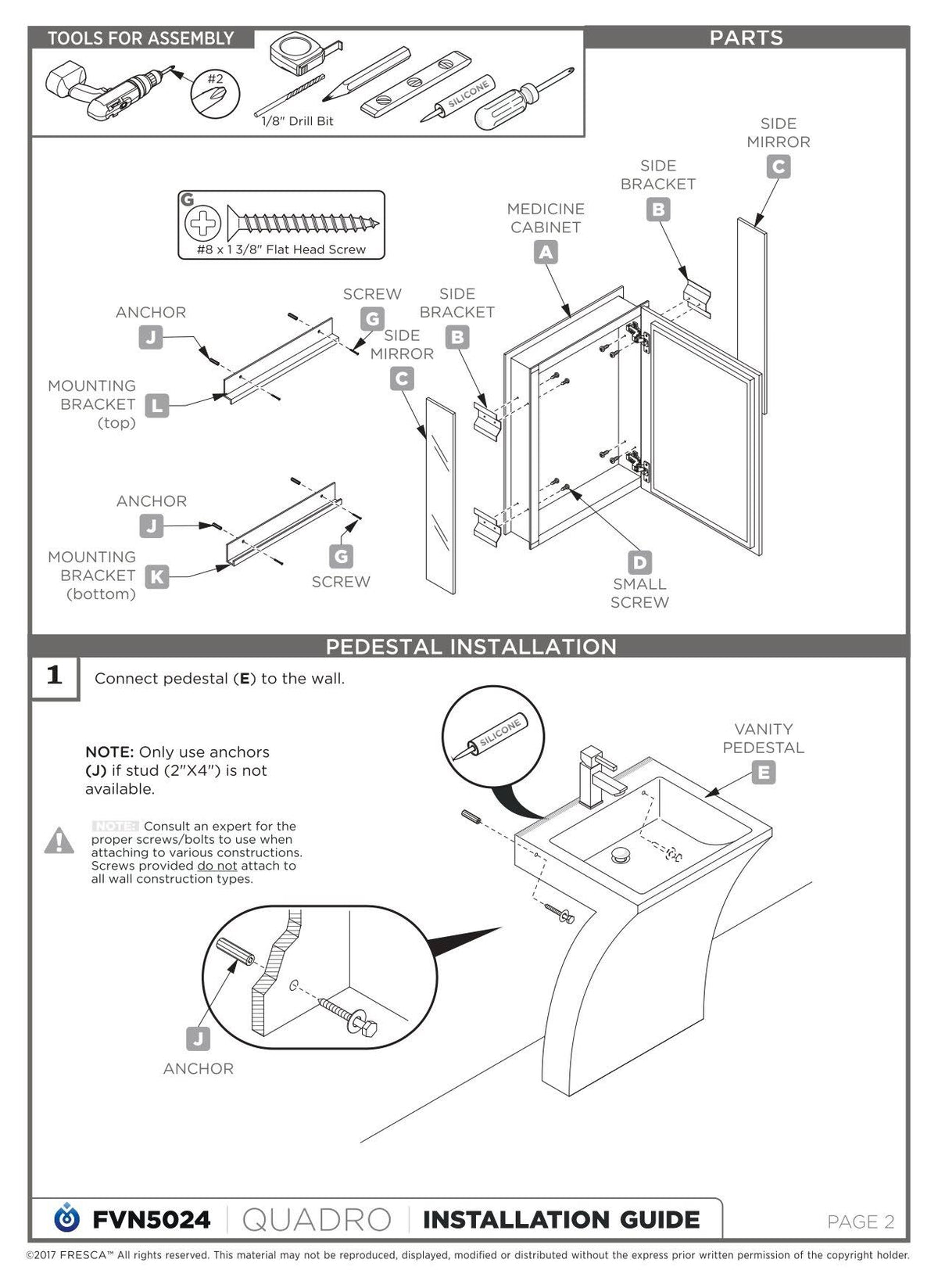 White Pedestal Sink X596905