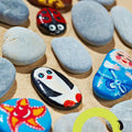 40 River Rocks for Painting, Flat and Smooth, 2-4 Inches T89393