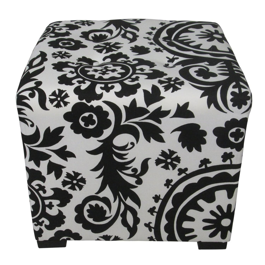 Black Cube Ottoman N9751