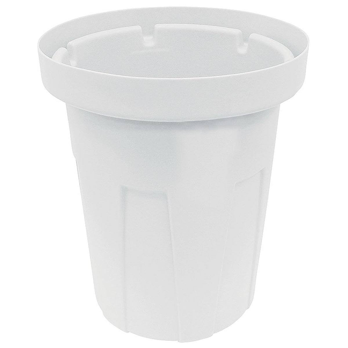 White 20 gal Trash Can K396