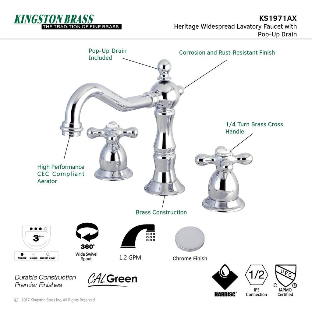 Polished Brass Widespread Lavatory Faucet O630740