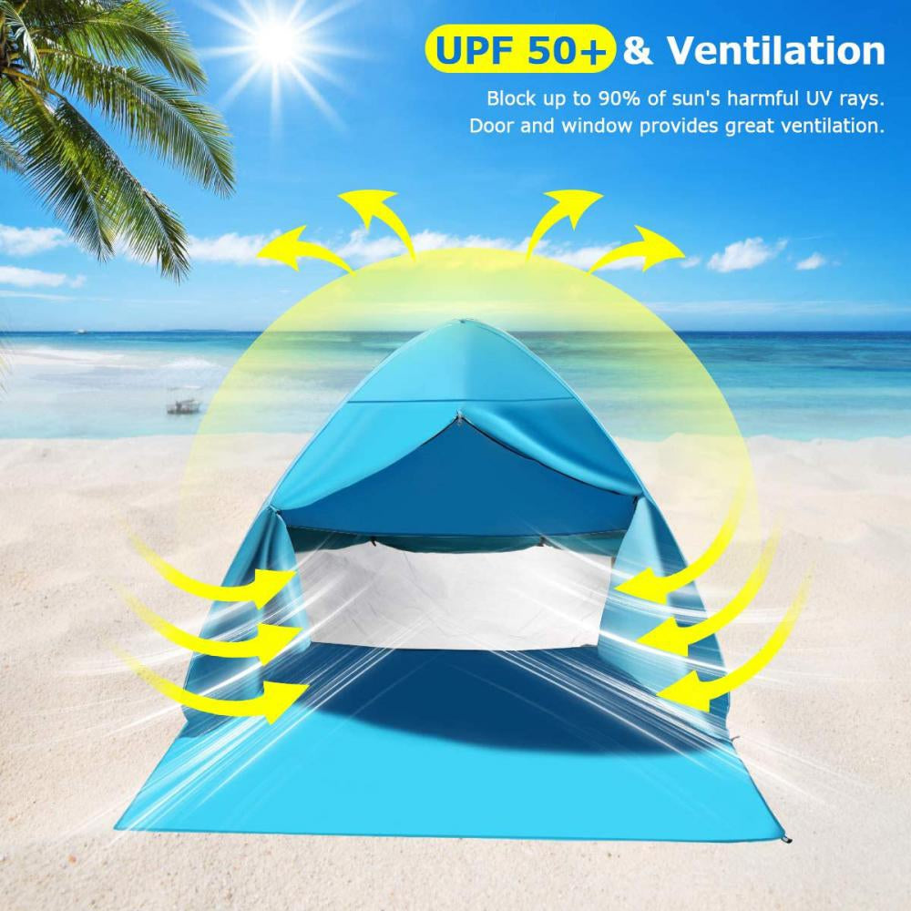 Pop Up Beach Tent with Canopy Carry Bag O266944