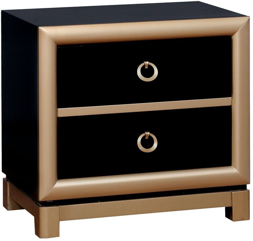 Black and Gold Night Stand G283