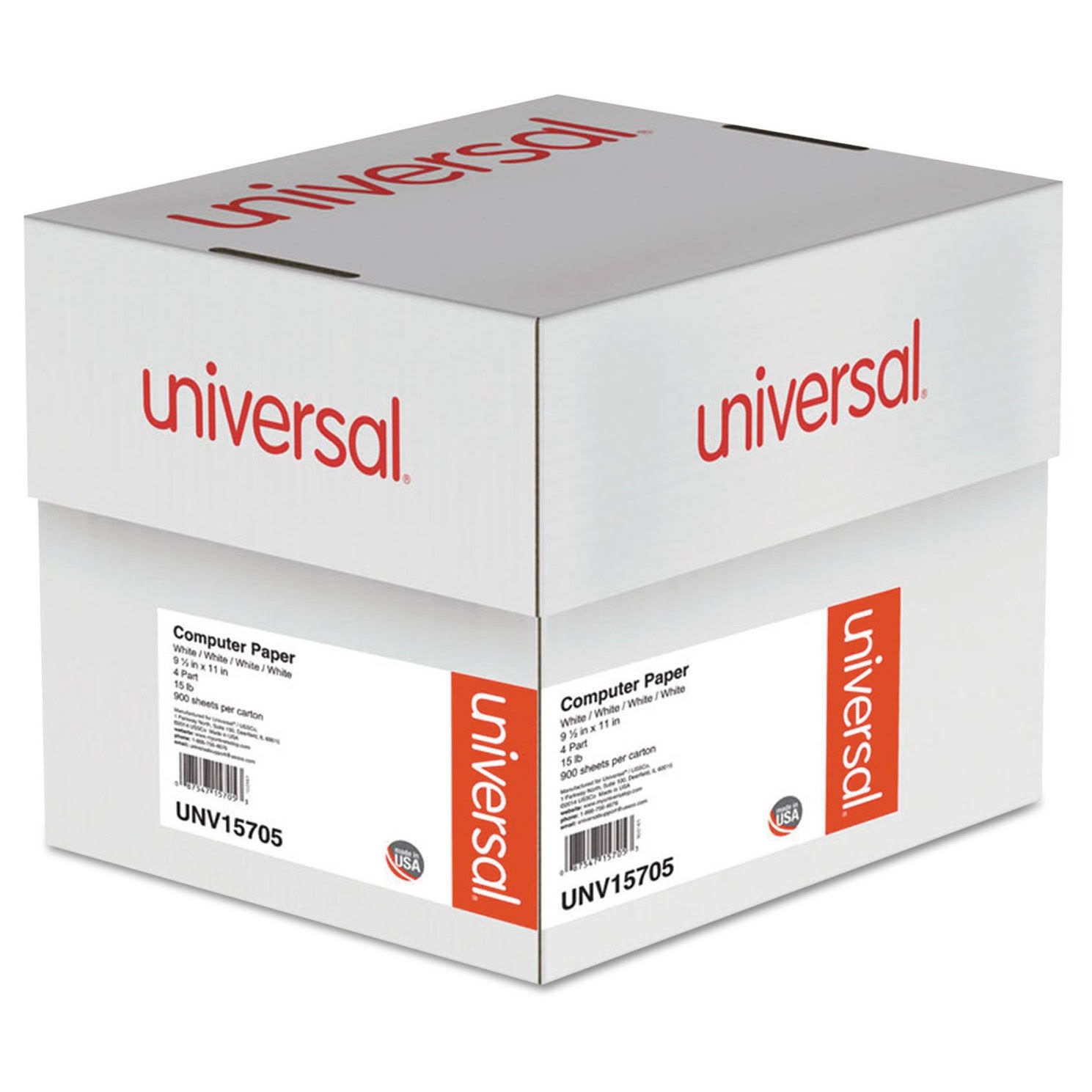 Carbonless Paper 15lb 9-1/2 x 11 Perforated White 900 Sheets Q90661