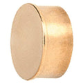 Satin Brass Flat End Cap for Round Tubing M954550