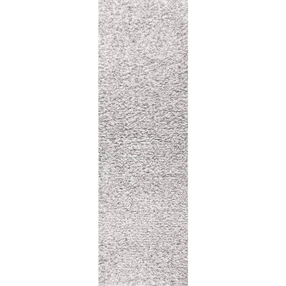 Gray Polyester Shag Runner K32115