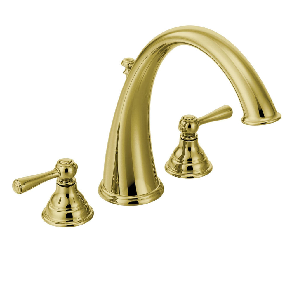 Polished Brass Two-Handle High Arc Roman Tub Faucet H199536