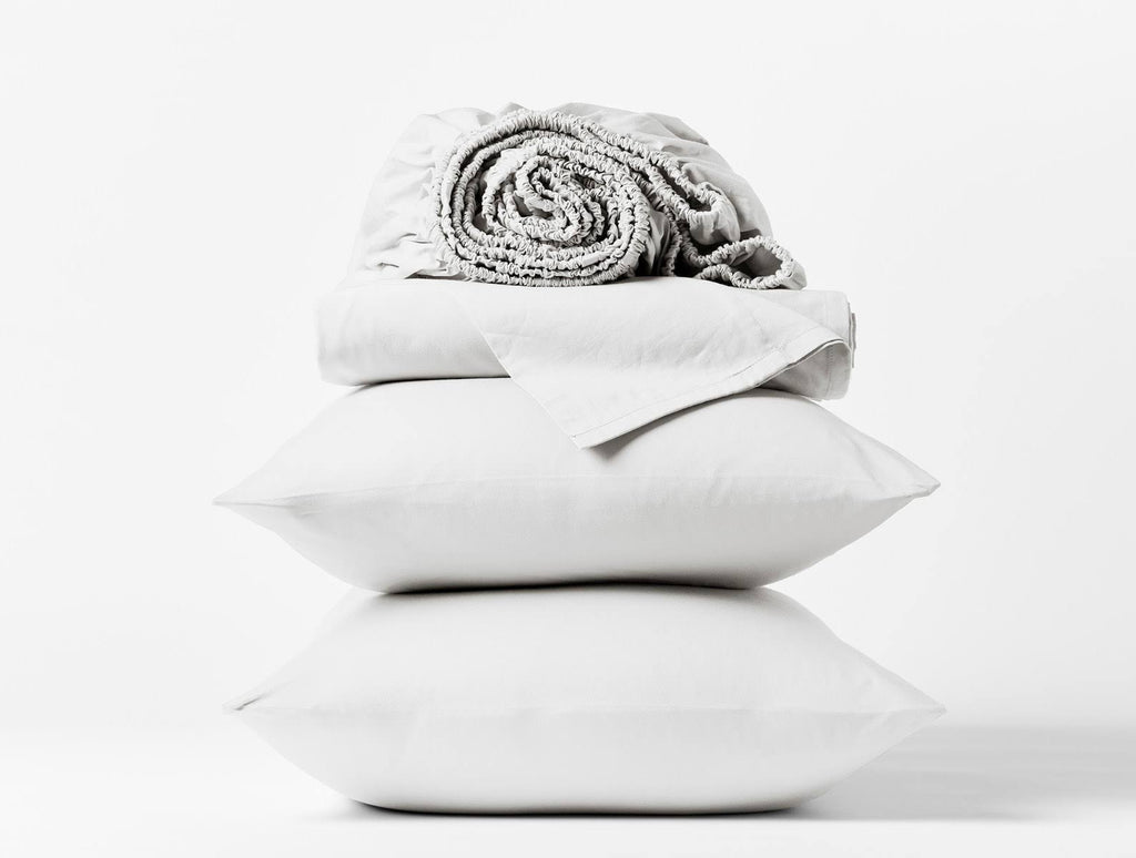 300 Thread Count Organic Sateen Sheet Set Cal King Alpine White V18848