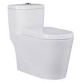 White One-Piece Elongated Toilet O797