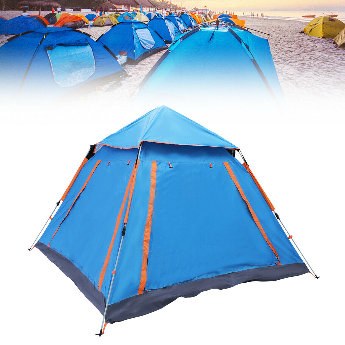 Blue Pop Up Tent for 4-5 Person R42359