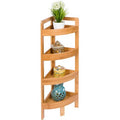 4 Tier Bamboo Corner Bookcase B430