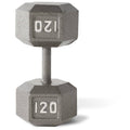 120-Pound Solid Cast Iron Hex Dumbbell B666101