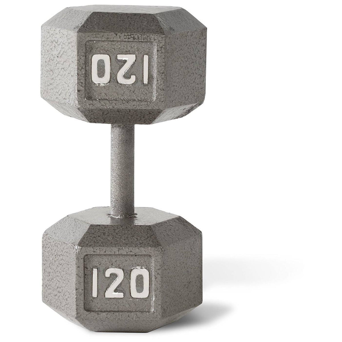 120-Pound Solid Cast Iron Hex Dumbbell B666101