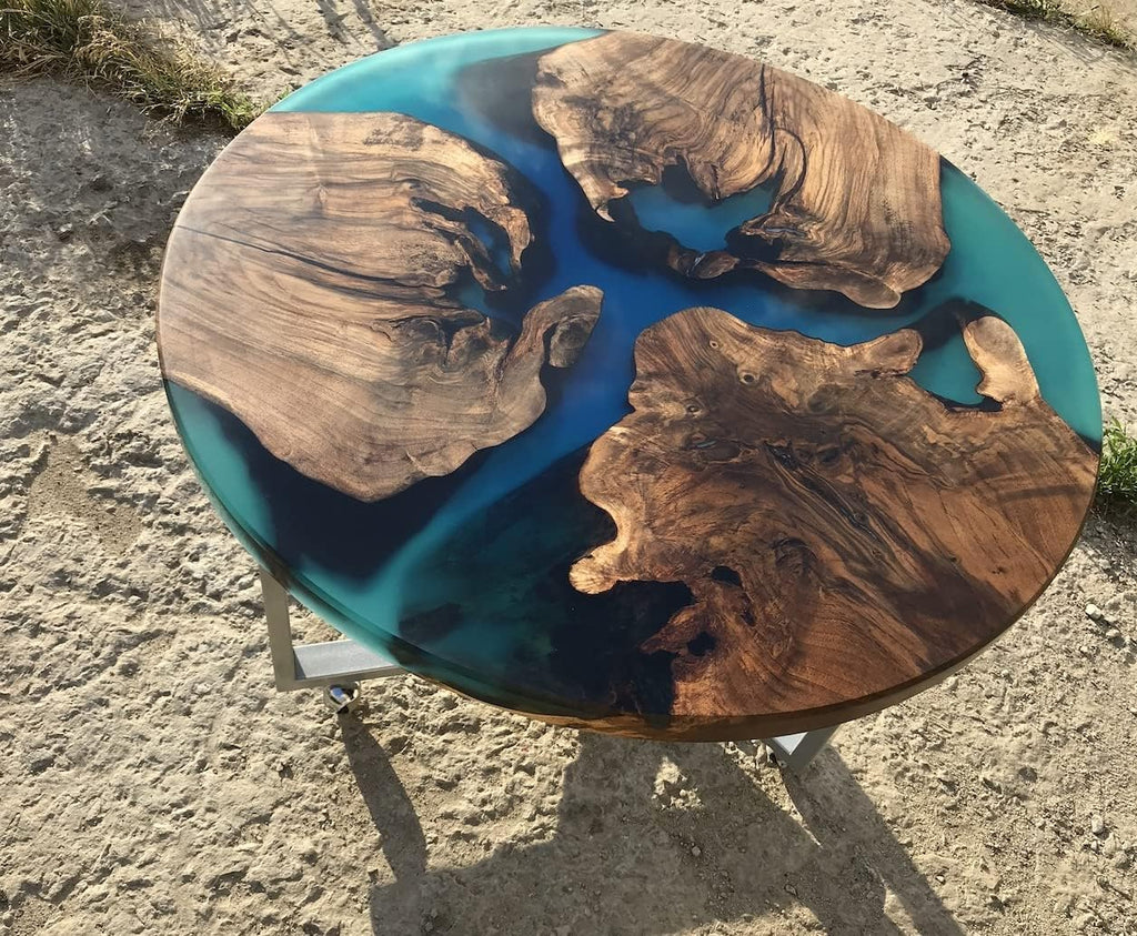 Epoxy Table, Live Edge Log Table, Walnut, Acacia, Chestnut, Olive Options R3067