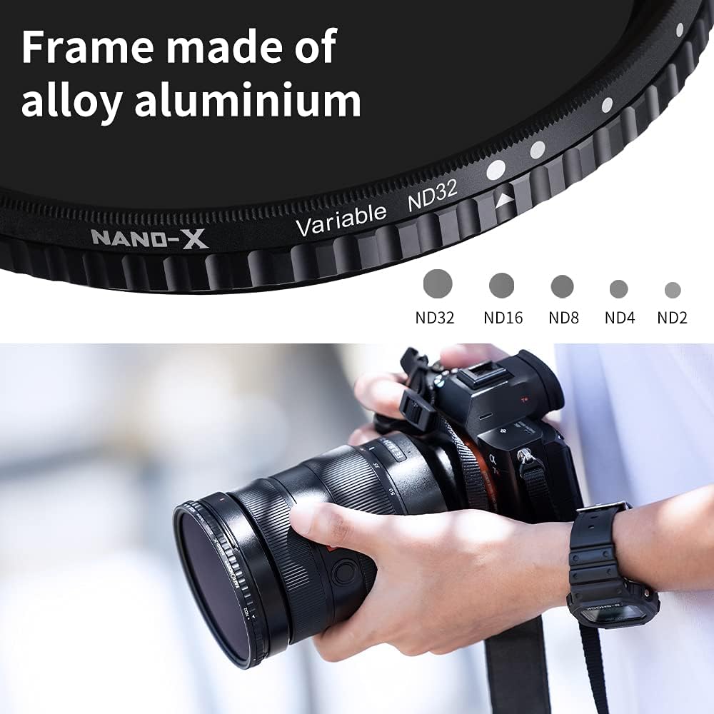 77mm Variable ND Lens Filter Kit (2 Pcs) ND2-ND32 with TPU Filter Cap W74664