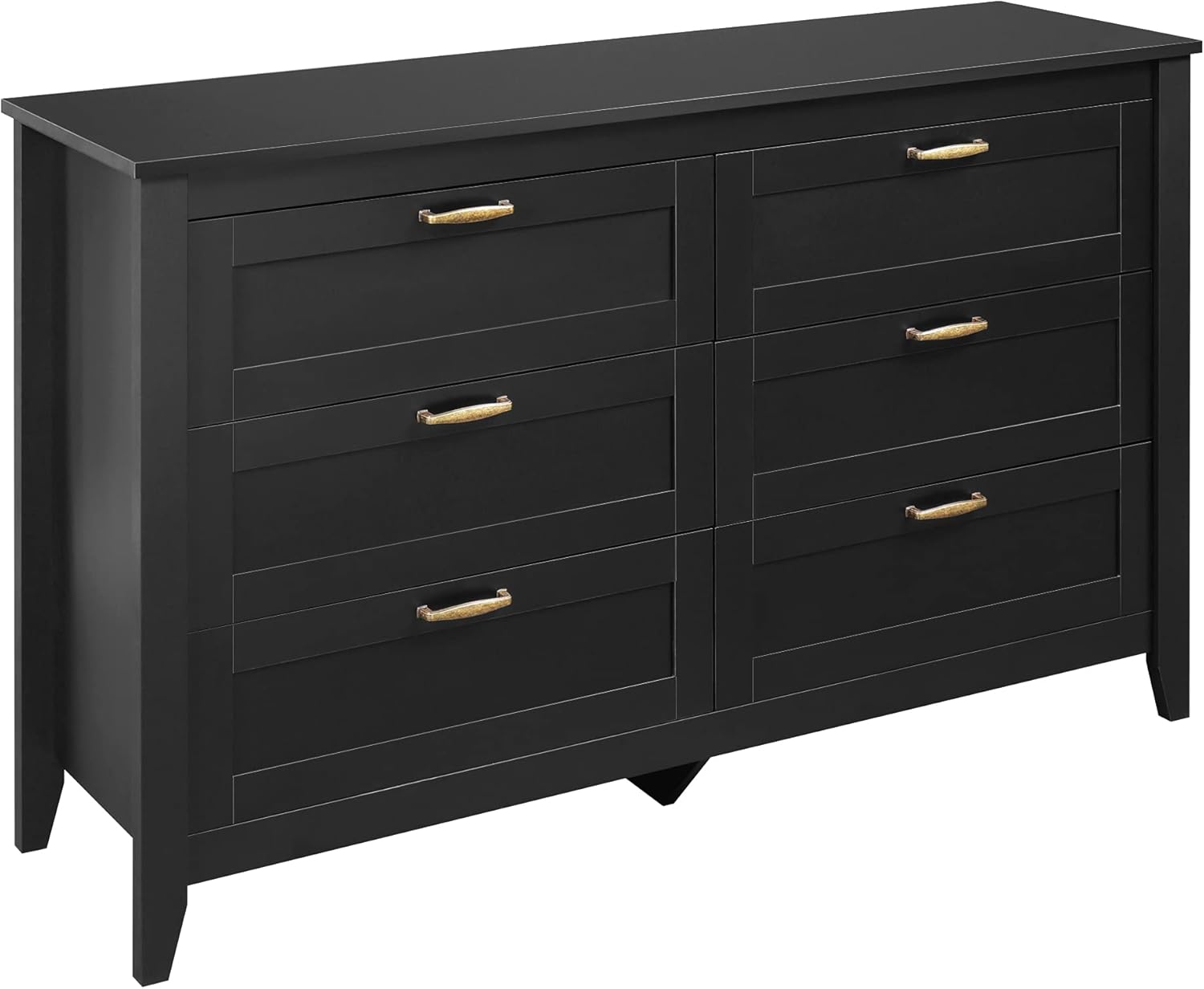 6 Drawer Retro Wood Dresser with Metal Handle Y897