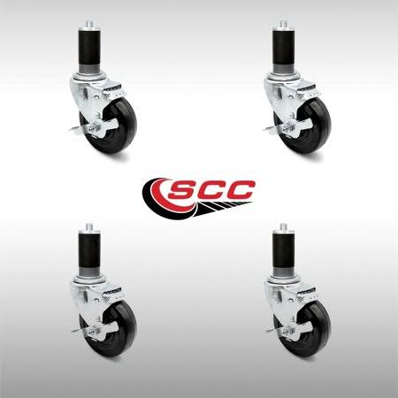 Stainless Steel Swivel Caster with Hard Rubber Wheel W69415