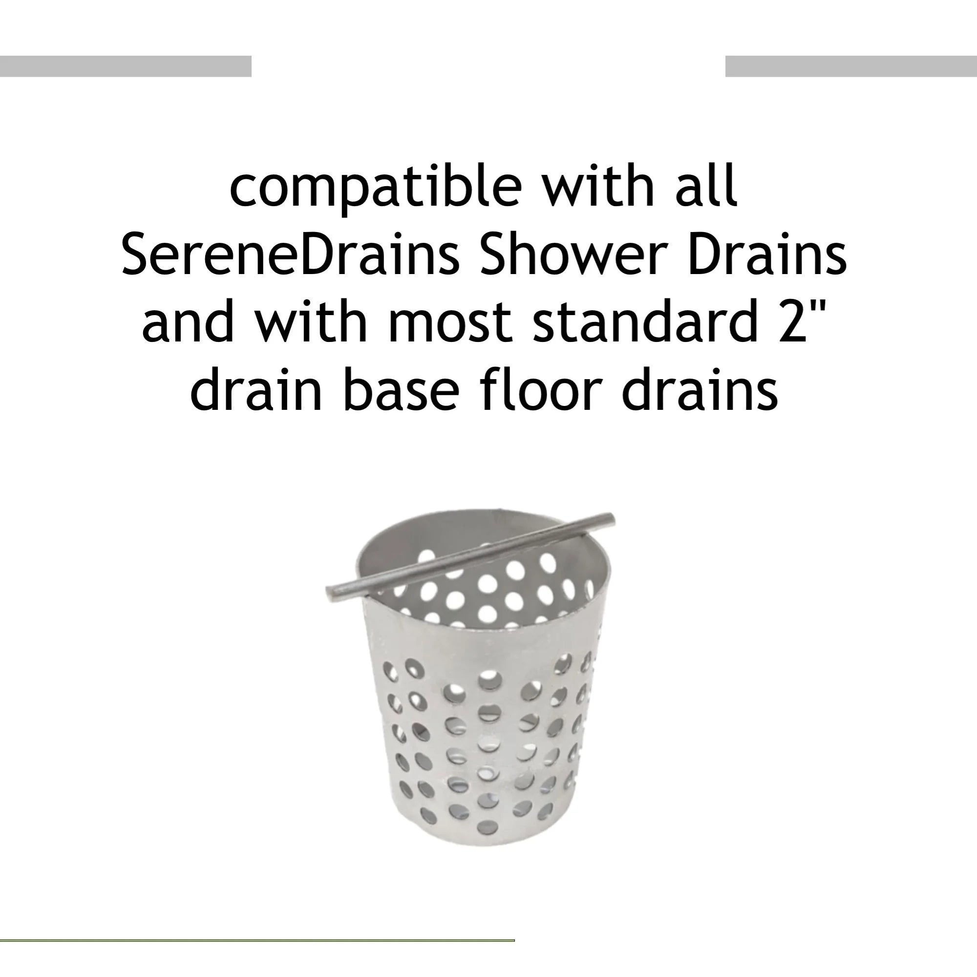 Brushed 304 Stainless Steel Hair Trap Strainer for Shower Floor Drain Z4018