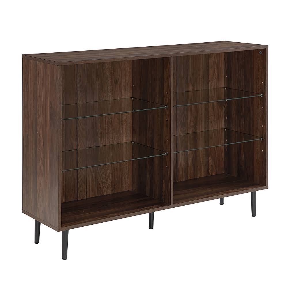 4-Shelf Metal and Tempered Glass Bookcase W451023
