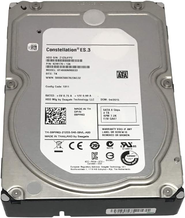 4 TB 3.5 inch Internal Hard Drive SATA 7200 rpm 128 MB Buffer Renewed Pack of 2 K579345