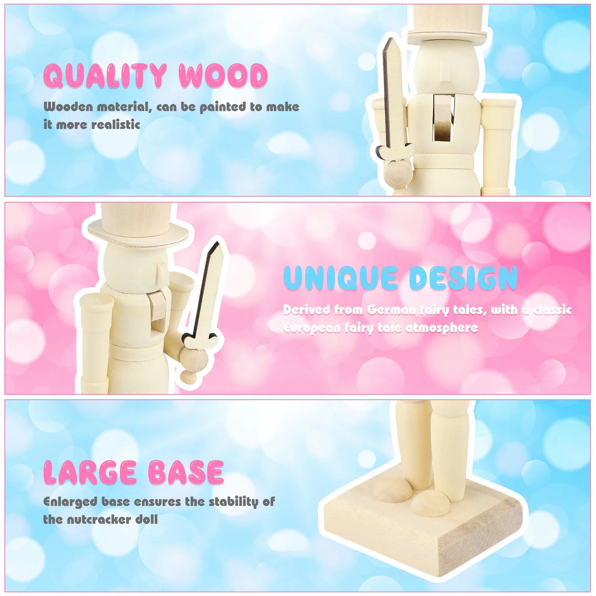 Unfinished Wooden Nutcracker Doll N562