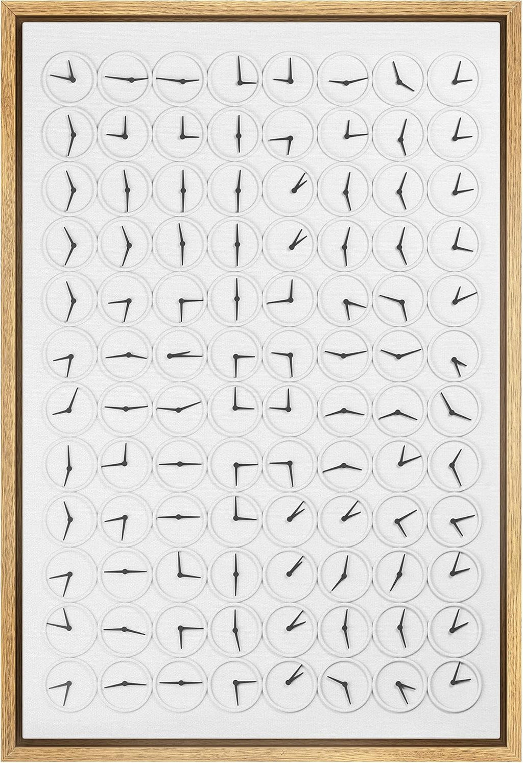 Framed Canvas Print Wall Art Textured White Blocks Abstract Shapes 16x24 D7564