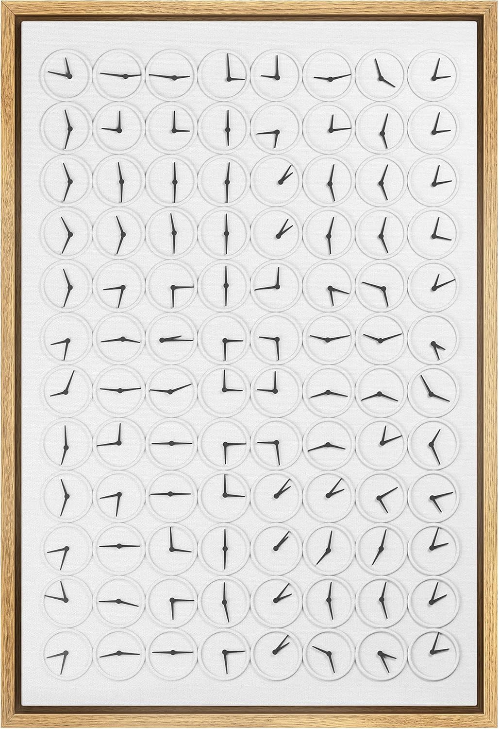 Framed Canvas Print Wall Art Textured White Blocks Abstract Shapes 16x24 D7564