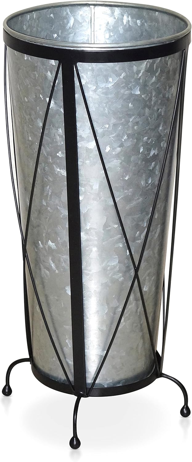 Galvanized Umbrella Holder Stand, 2 pcs, Metal Base I40260