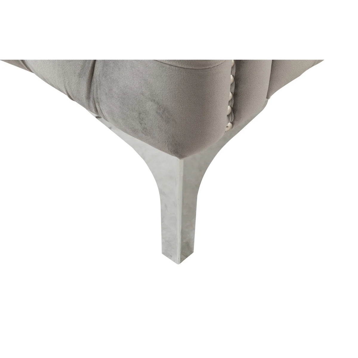 Gray Velvet Chair with 1 Pillow V593