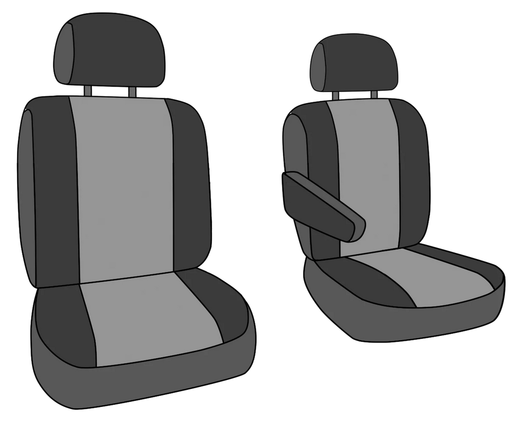 Light Grey Front Buckets Seat Covers L221119