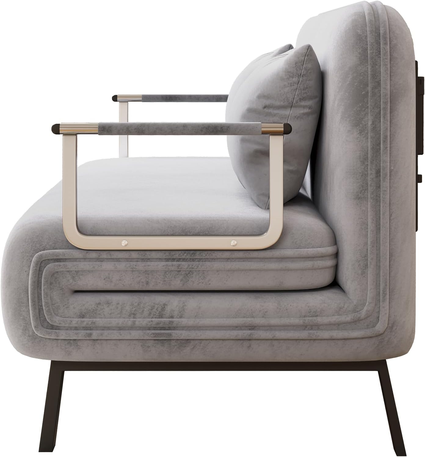 Folding Chair Bed Convertible Sleeper Sofa with Adjustable Backrest and Pillow F6702