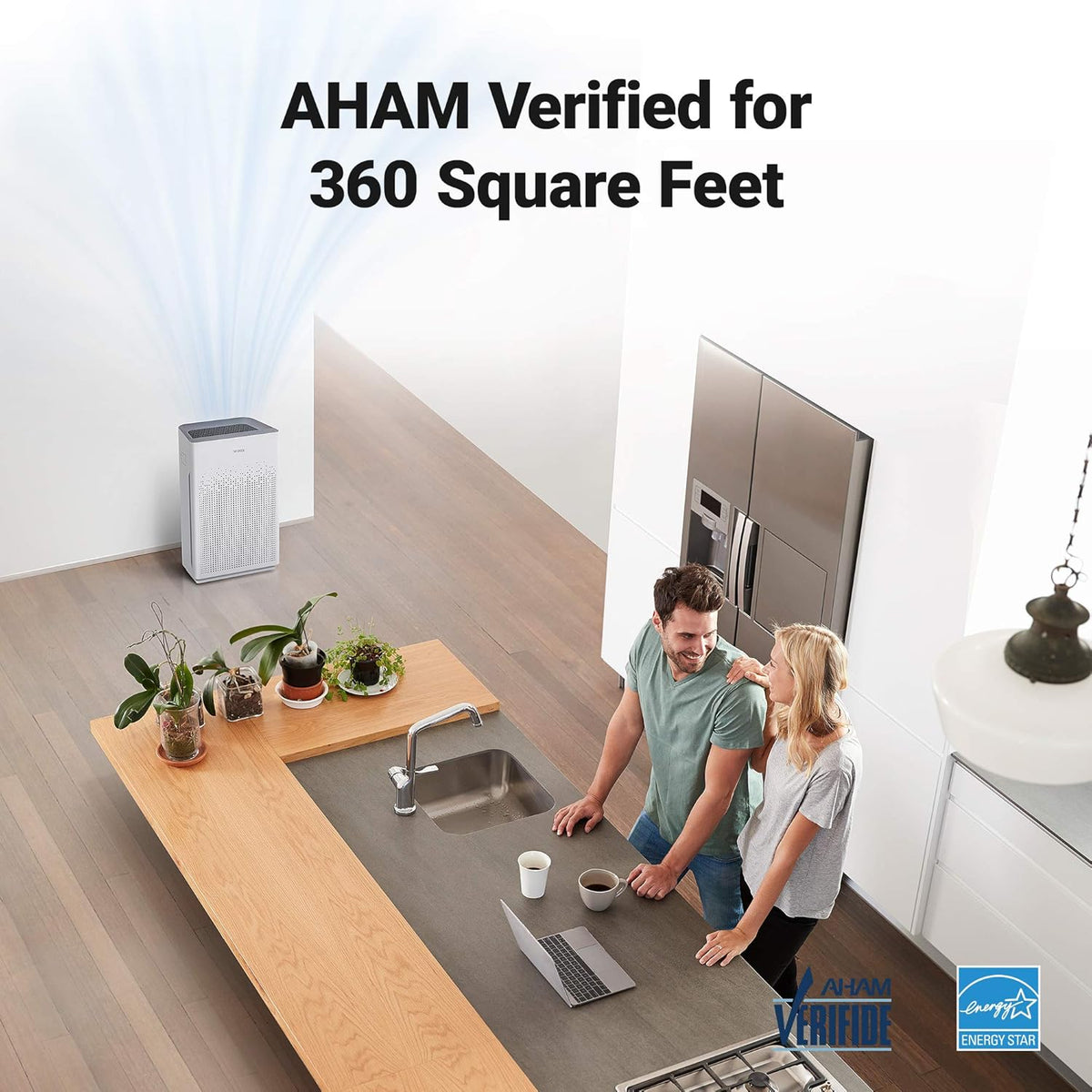 Wi-Fi Air Purifier, 360sq ft Room Capacity C529417