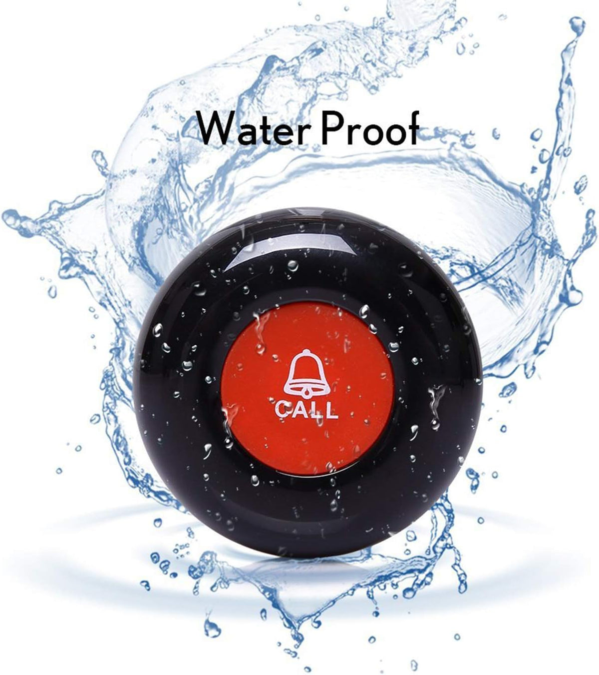 Wireless Nurse Alert System with 1 Portable Receiver + 3 SOS Waterproof Buttons O441258