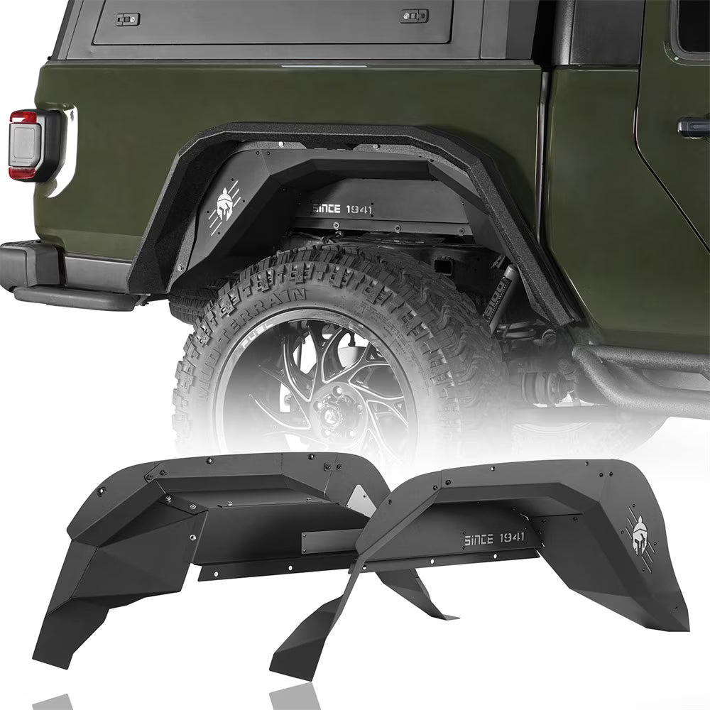 2Pcs Black Steel Rear Inner Fender Liners N355