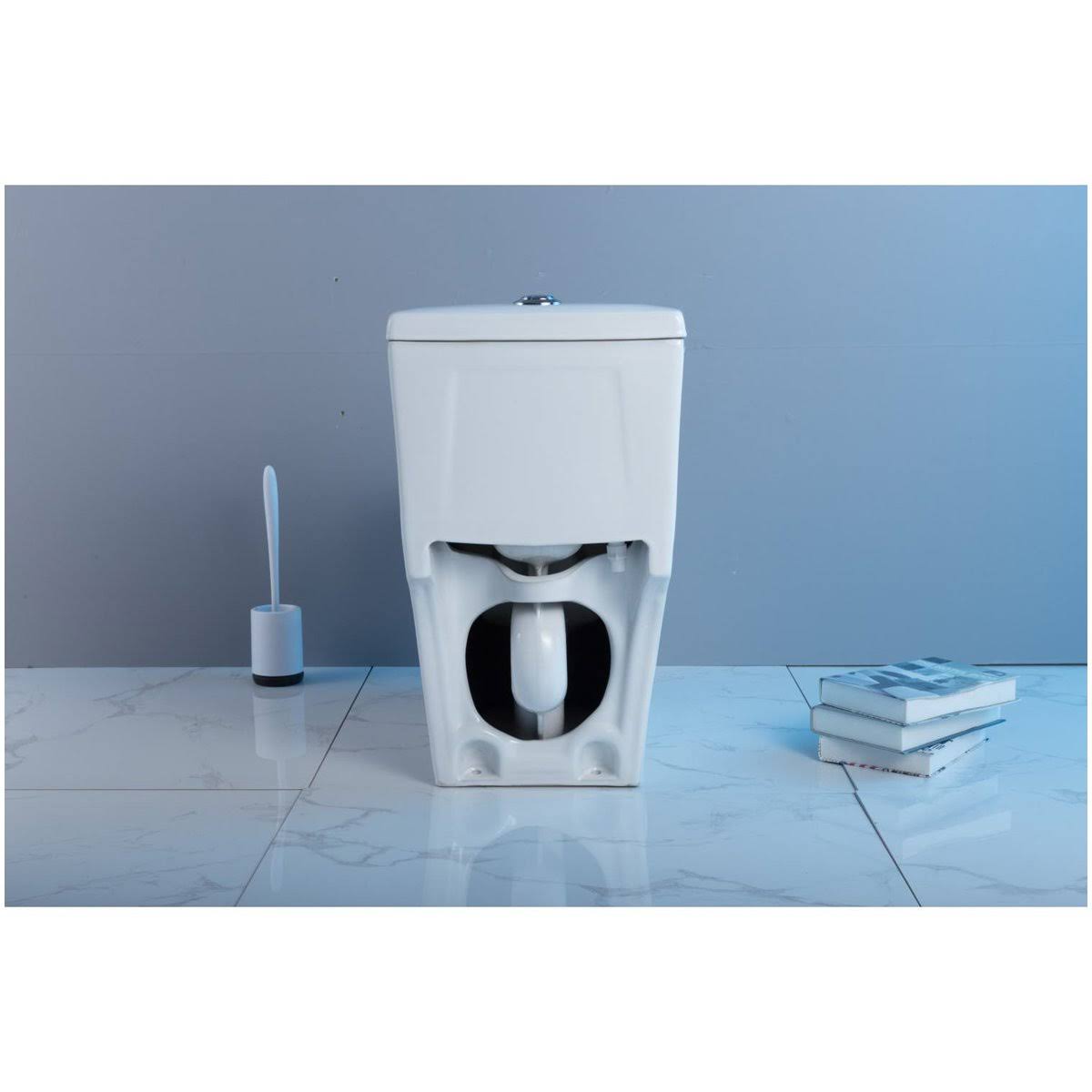 White One-Piece Elongated Toilet O797