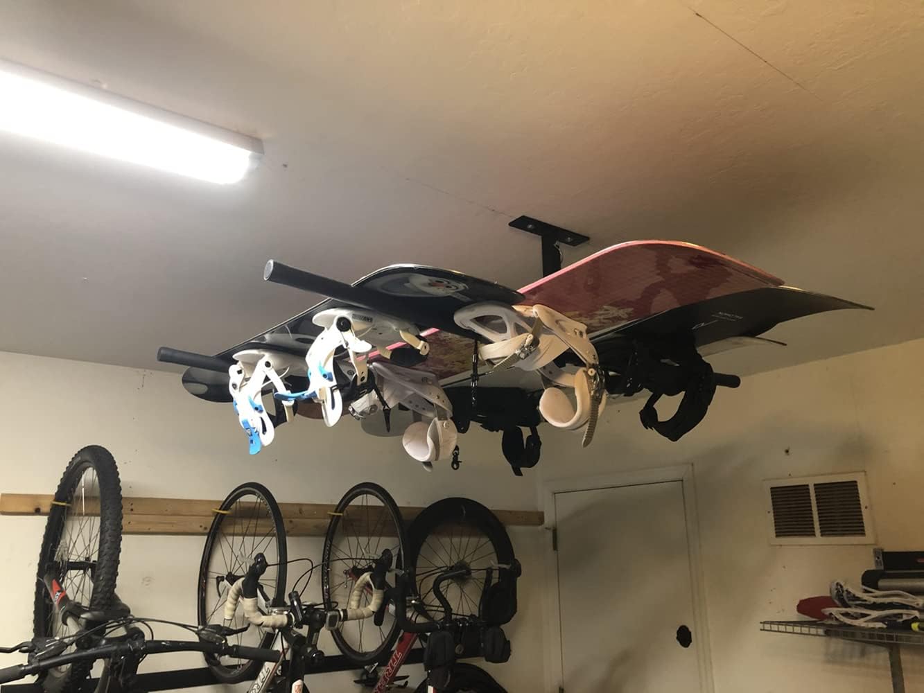 Ski and Snowboard Ceiling Storage Rack, Overhead Hanger Mount, Pack of 2 P8456