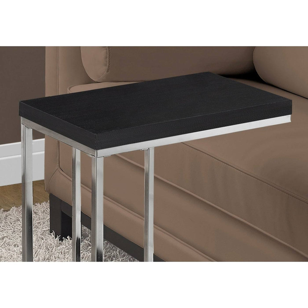 Cappuccino Chrome Metal Accent Table E7680