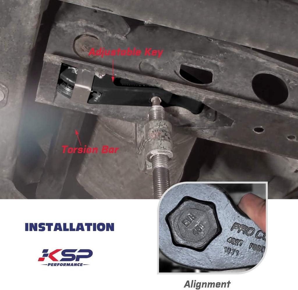 Forged Torsion Bar Key, Adjustable 1"-3" Truck Front Suspension Level, 4WD 8 Lug Pack of 2 W9378