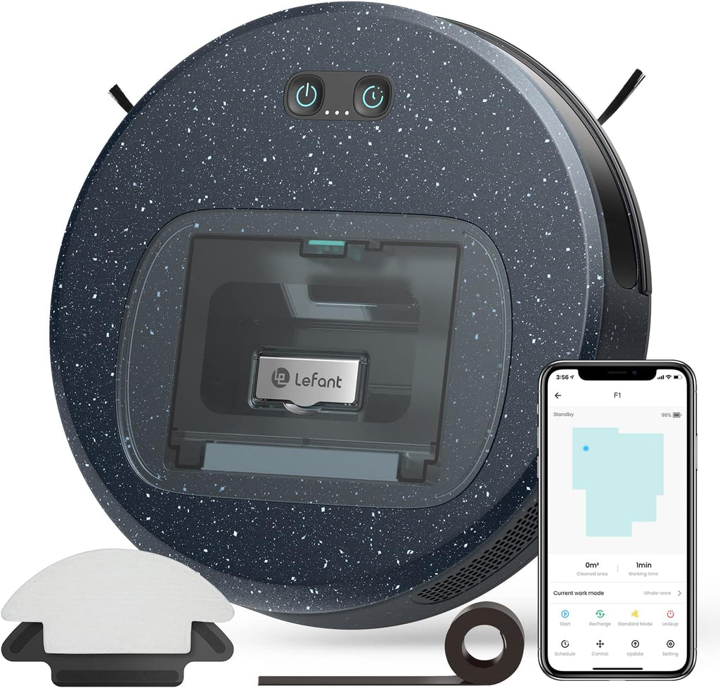 Slim Robot Vacuum with 4000Pa Suction, 200 Mins Runtime, 600ml Dust Bin V598