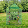 Walk-in Greenhouse with PE Cover and Zipper Door (8 Shelves) E733